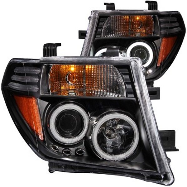 【USA在庫あり】 ANZO 2005-2008 ニッサン フロントier プロジェクターヘッドライト w/ Halo Black anz111111 JP店