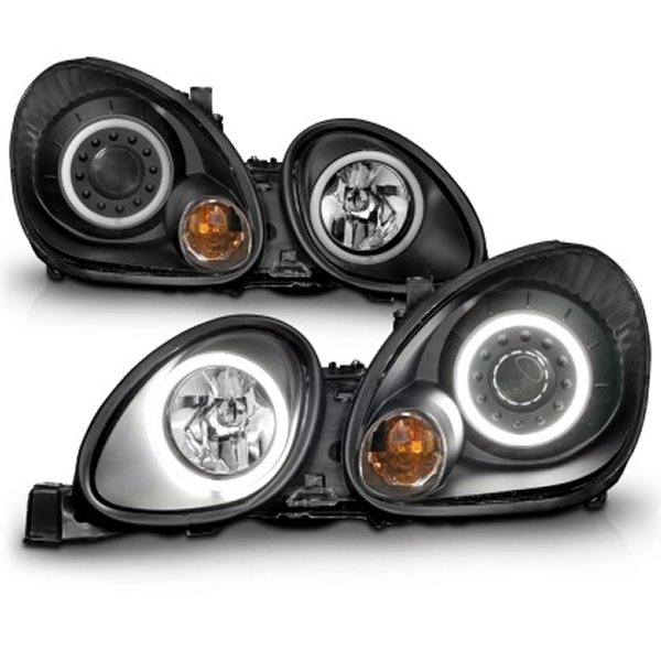 【USA在庫あり】 ANZO 1998-2005 Lexus Gs300 プロジェクターヘッドライト w/ Halo Black anz121144 JP店