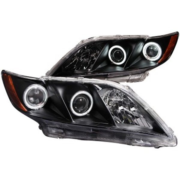 【USA在庫あり】 ANZO 2007-2009 トヨタ Camry プロジェクターヘッドライト w/ Halo Black anz121181 JP店