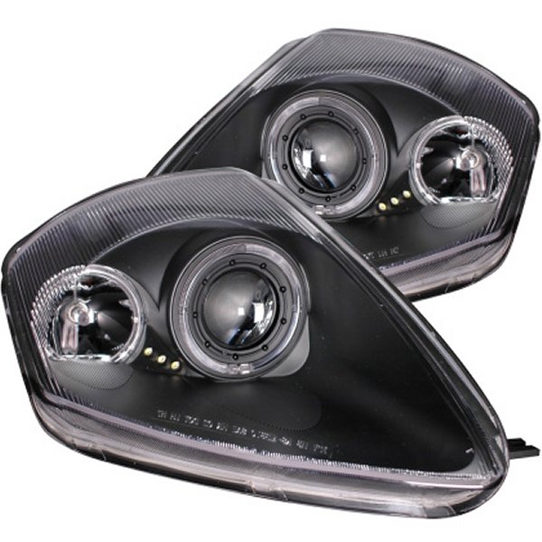 【USA在庫あり】 ANZO 2000-2005 ミツビシ Eclipse プロジェクターヘッドライト w/ Halo Black anz121332 JP店