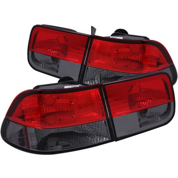 【USA在庫あり】 ANZO 1996-2000 ホンダ Civic Taillights Red/Smoke anz221206 JP店