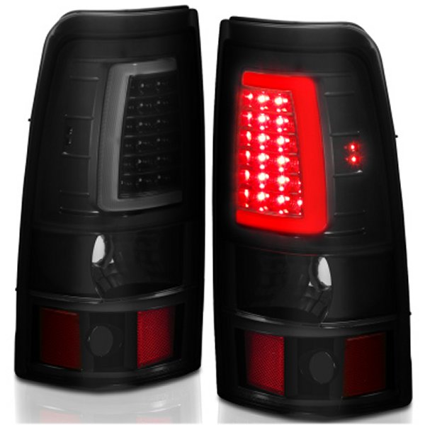 【USA在庫あり】 ANZO 2003-2006 Chevy Silverado 1500 LED Taillights Plank Style ブラック w/Smoke Lens anz311334 JP店