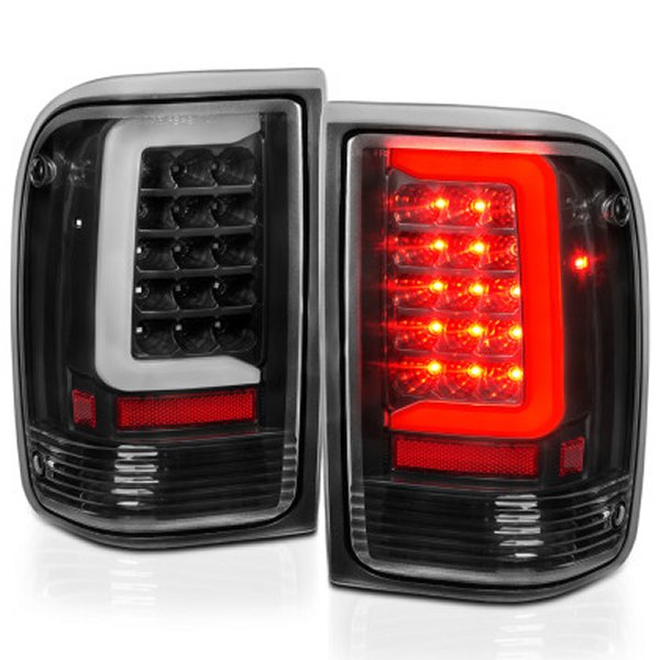 【USA在庫あり】 ANZO 1993-1997 フォード Ranger LED Tail Lights w/ Light Bar ブラック Housing Clear Lens anz311359 JP店