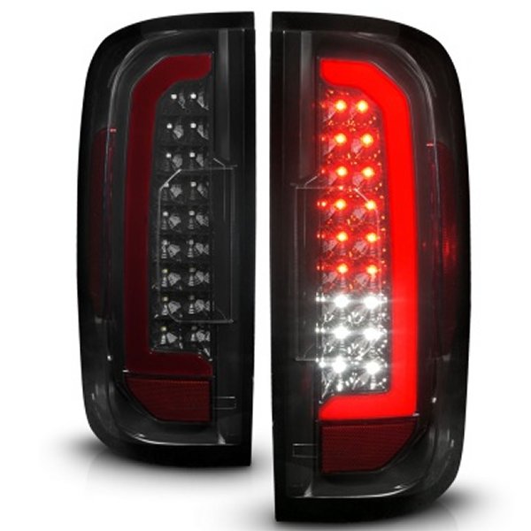 【USA在庫あり】 ANZO 15-21 シボレー Colorado Full LED Tail Lights w/ Red Lightbar ブラック Housing Smoke Lens anz311433 JP店