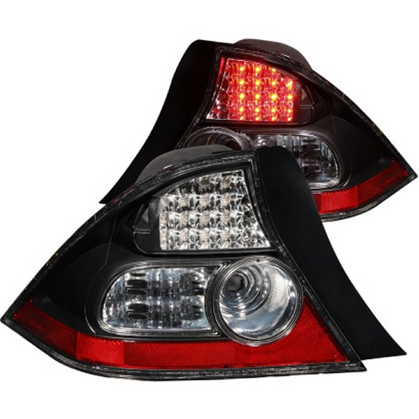 【USA在庫あり】 ANZO 2004-2005 ホンダ Civic LED Taillights Black anz321035 JP店
