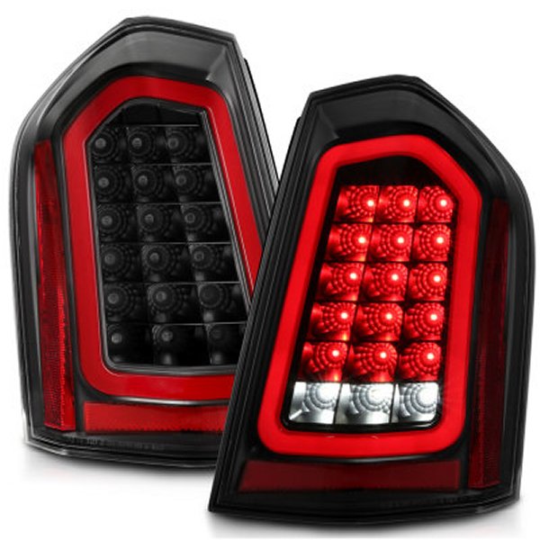 【USA在庫あり】 ANZO 11-14 Chrysler 300 LED Taillights ブラック w/ Sequential anz321343 JP店