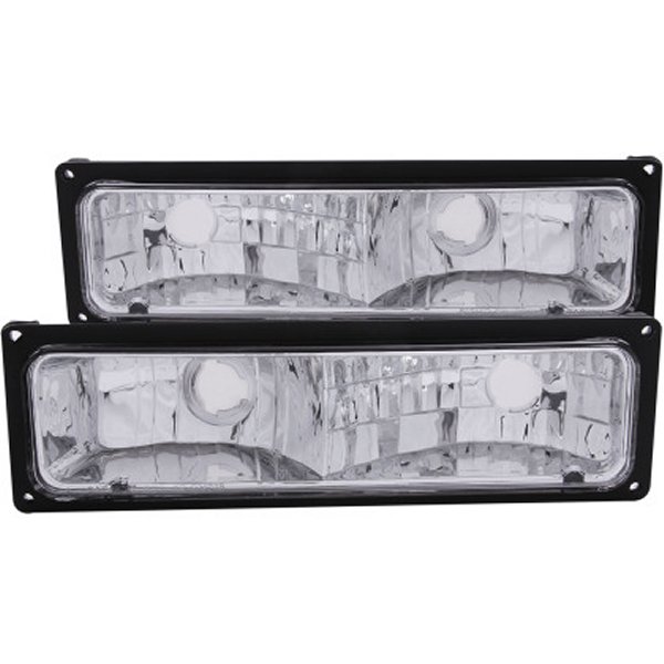 【USA在庫あり】 ANZO 1988-1998 シボレー C1500 Euro Parking Lights Black anz511033 JP店