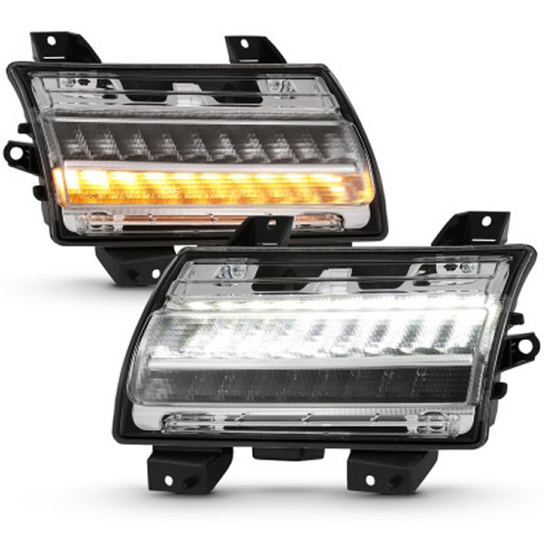 【USA在庫あり】 ANZO 18-19 Jeep ラングラー JL Halogen クローム Clear w/ Sequential Signal anz511083 JP店