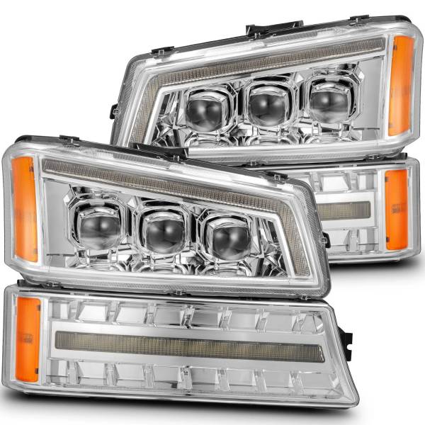 【USA在庫あり】 AlphaRex NOVAシリーズ LED プロジェクター ヘッドライト クローム 03年-06年 Chevy Silverado 1500/2500HD/3500HD/Avalanche arx880255 JP店