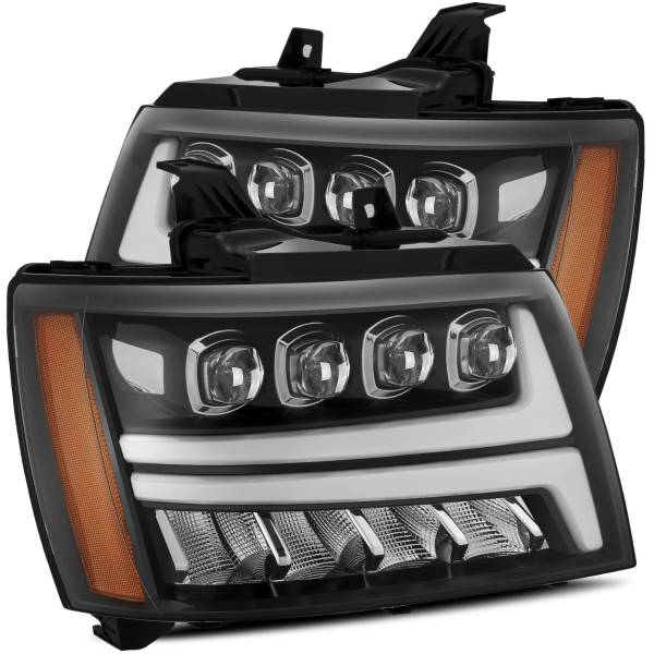 【USA在庫あり】 AlphaRex NOVAシリーズ LED プロジェクター ヘッドライト Plank Style グロスブラック 07年-13年 Chevy Avalanche arx880287 JP店