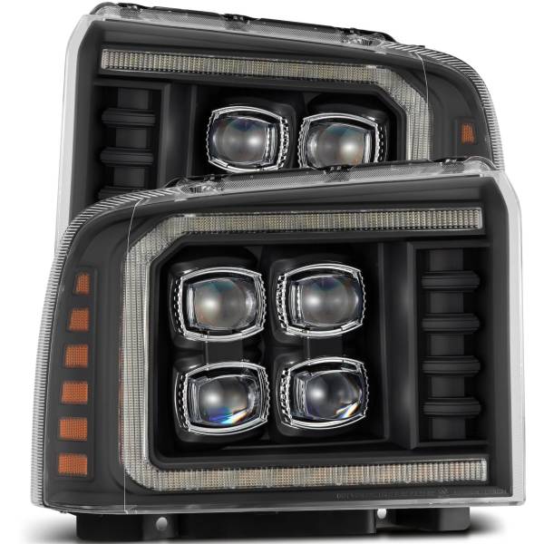 【USA在庫あり】 AlphaRex NOVAシリーズ LED プロジェクター ヘッドライト ブラック 05年-07年 フォード F250/350/450/550 Super Duty arx880319 JP店