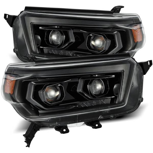 【USA在庫あり】 AlphaRex PROシリーズ プロジェクター ヘッドライト Plank Style アルファブラック 10年-13年 トヨタ 4Runner arx880754 JP店