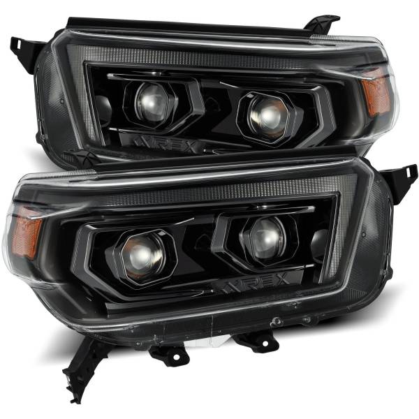 【USA在庫あり】 AlphaRex LUXXシリーズ LED プロジェクター ヘッドライト Plank Style アルファブラック 10年-13年 トヨタ 4Runner arx880756 JP店