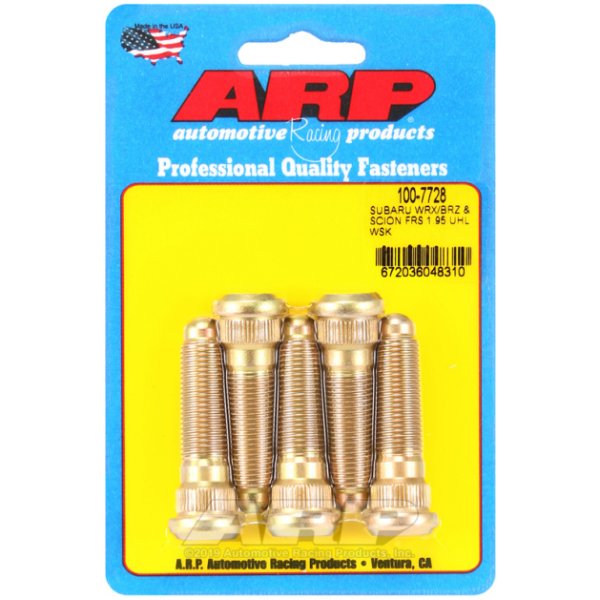 【USA在庫あり】 ARP スバル WRX/BRZ & Scion FRS 1.95 UHL 12mm x 1.25 Wheel Stud Kit (5 Pack) arp100-7728 JP店