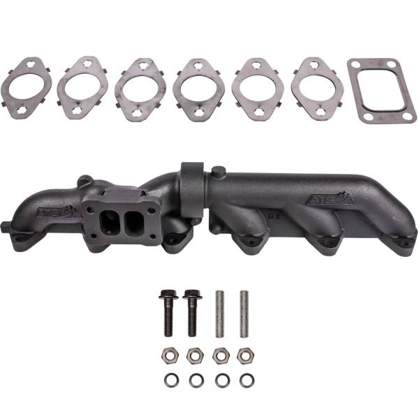 【USA在庫あり】 ATS Diesel 2pc T3 Nonウエストゲート パルスフロー エキゾーストマニホールド 2003+ Dodge 5.9L Cummins ats2049202272 JP店