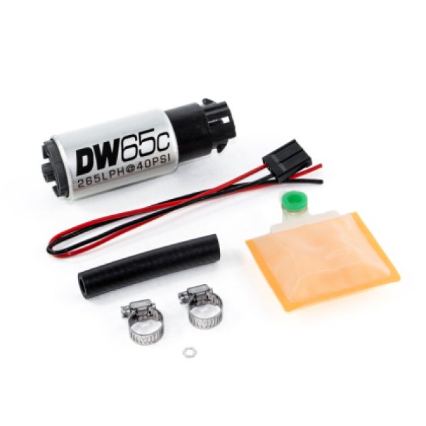 【USA在庫あり】 DeatschWerks 265 LPH Compact In-Tank フューエルポンプ w/ Clips & Universal インストールキット dwk9-652-1000 JP店