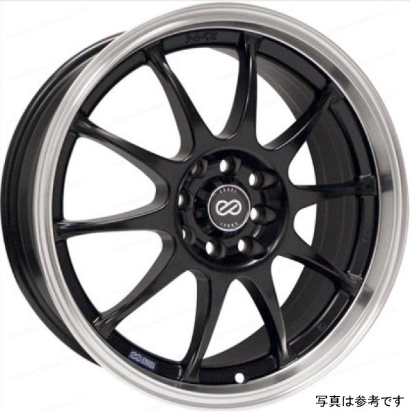 【USA在庫あり】 Enkei J10 15x6.5 4x100/114.3 38mm オフセット 72.62mm Bore Dia Matte ブラック w/ Machined Lip ホイール enk409-565-01BK JP店