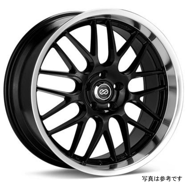 【USA在庫あり】 Enkei Lusso 18x7.5 42mm オフセット 5x114.3 ボルト Pattern 72.6 Bore ブラック w/ Machined Lip ホイール enk469-875-6542BK JP店