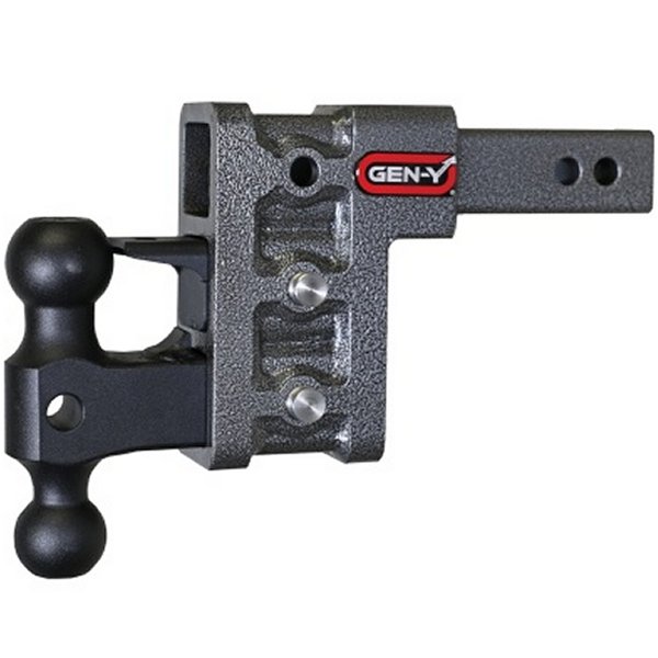 【USA在庫あり】 Gen-Y Mega Duty 2in Shank 5in Drop 2K TW 16K Hitch w/GH-051 Dual-Ball/GH-032 Pintle Lock genGH-523 JP店