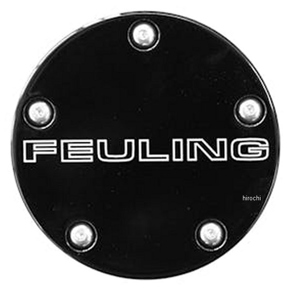 【メーカー在庫あり】 フューリング FEULING ロゴ ポイントカバー 5穴 グロスブラック 9126 JP店｜株式会社ヒロチー商事 店