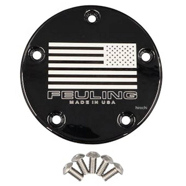 【メーカー在庫あり】 フューリング FEULING リバースアメリカンフラッグ ポイントカバー 5穴 グロスブラック 9128 JP店