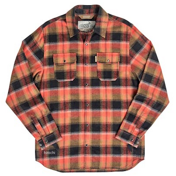 【メーカー在庫あり】 ビルトウェル Biltwell HI TEST フランネルシャツ 赤 Lサイズ 8128-125-004 JP店