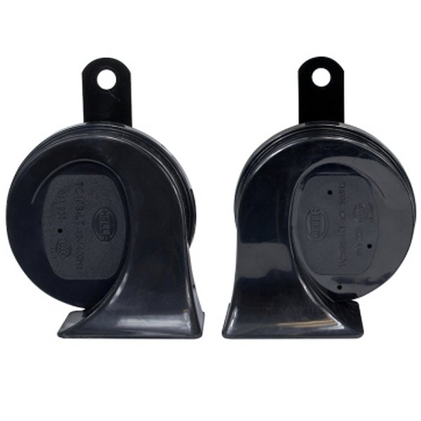 【USA在庫あり】 Hella Twin Trumpet Horn キット 12V Universal - ブラック hella011225831 JP店