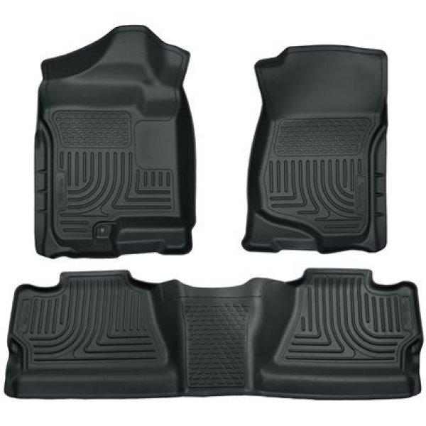 【USA在庫あり】 Husky Liners 07年-12年 シボレー シルバラード/GMC Sierra Crew Cab WeatherBeater Combo Gray フロアライナー hsl98202 JP店