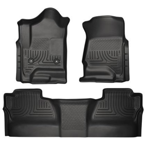 【USA在庫あり】 Husky Liners 14 シボレー シルバラード/GMC Sierra WeatherBeater ブラック フロント & 2nd Seat フロアライナー hsl98231 JP店