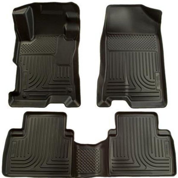 【USA在庫あり】 Husky Liners 09年-12年 トヨタ Corolla/Matrix/Pontiac Vibe (FWD) WeatherBeater Combo ブラック フロアライナー hsl98531 JP店