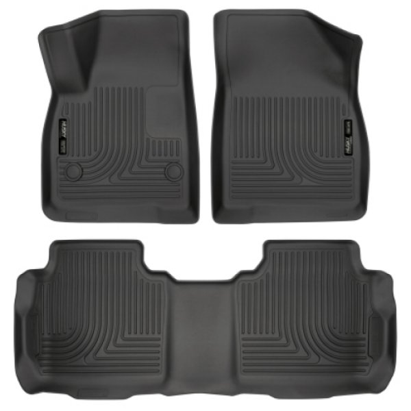 Husky Liners Weatherbeater 17-23 Cadillac XT5 / 17-23 GMC Acadia Front & 2nd Seat Floor Liners - Blk hsl99141 JP店