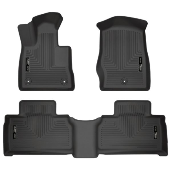 【USA在庫あり】 Husky Liners 15年-22年 フォード Mustang WeatherBeater ブラック フロント & Second Seat Floor Liner hsl99371 JP店