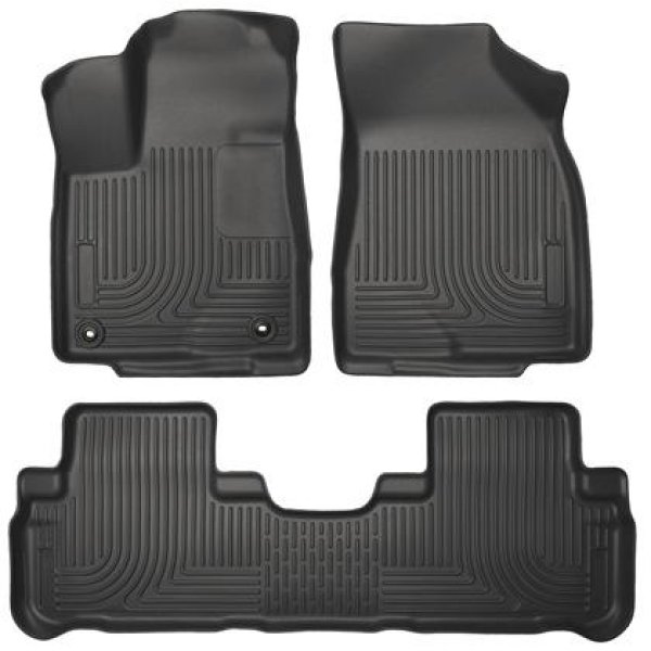 【USA在庫あり】 Husky Liners 14 トヨタ Highlander Weatherbeater ブラック フロント & 2nd Seat フロアライナー hsl99601 JP店