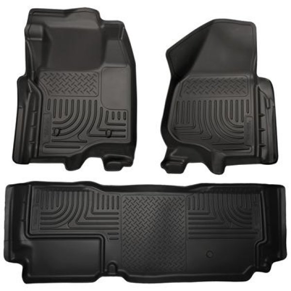 【USA在庫あり】 Husky Liners 2012.5 フォード SD Super Cab WeatherBeater Combo ブラック フロアライナー (w/o Manual Trans Case) hsl99721 JP店