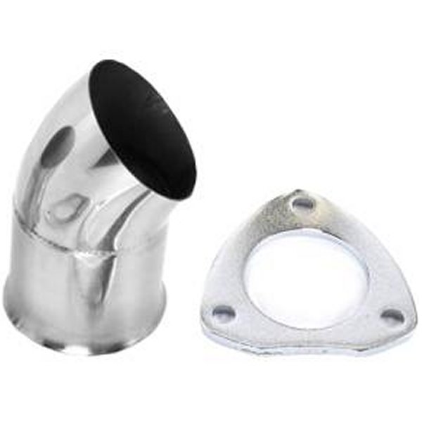 【USA在庫あり】 Granatelli 2.5in 304SS Turn Down w/3-Bolt Flange & ガスケット gms307525-S JP店