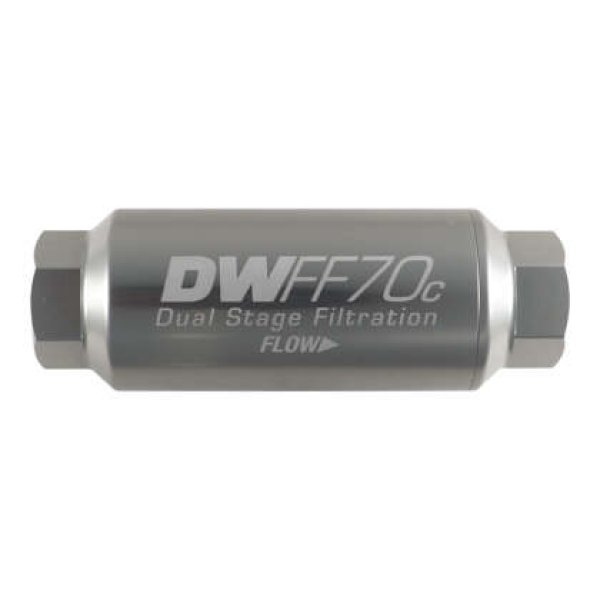 【USA在庫あり】 DeatschWerks 6AN 10 Micron 70mm Compact In-Line フューエル フィルター キット dwk8-03-70C-010K-6 JP店