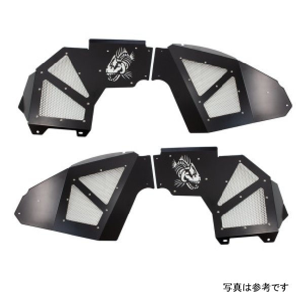 【USA在庫あり】 Fishbone Offroad フロントインナーフェンダー ペア アルミニウム ブラック 18年以降 ジープ ラングラー JL fboFB33130F JP店
