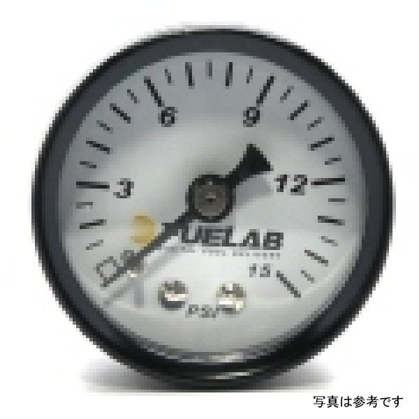 【USA在庫あり】 Fuelab 1.5インチ キャブレター燃料圧力計 - 測定範囲 0-15 PSI flb71502 JP店