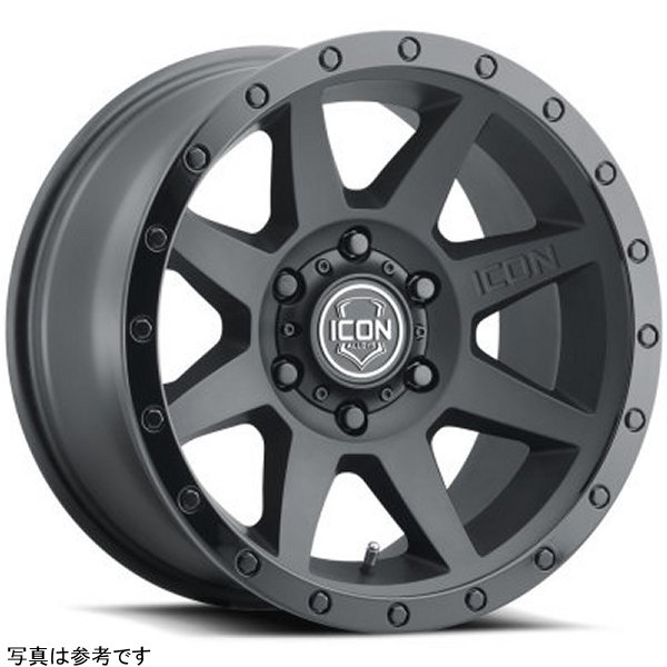 【USA在庫あり】 ICON Rebound 18x9 6x5.5 0mm オフセット 5in BS 106.1mm Bore Double ブラック ホイール ico1818908350DB JP店