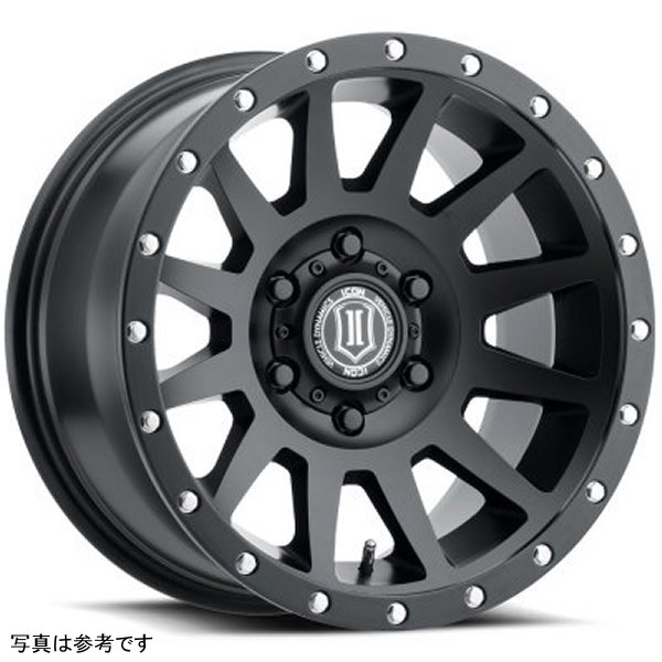 【USA在庫あり】 ICON Compression 17x8.5 6x5.5 0mm Offset 4.75in BS 106.1mm Bore Satin Black Wheel ico2017858347SB JP店