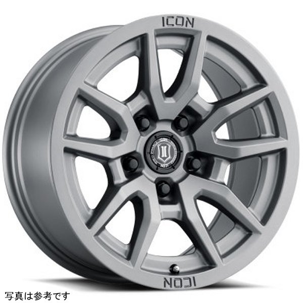【USA在庫あり】 ICON Vector 5 17x8.5 5x150 25mm オフセット 5.75in BS 110.1mm Bore Titanium ホイール ico2617855557TT JP店