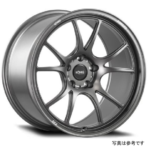 【USA在庫あり】 Konig Forged F3S 18X10.5 5X114.3 ET25 Satin Charcoal Knurled Bead kngF3S0851425G JP店