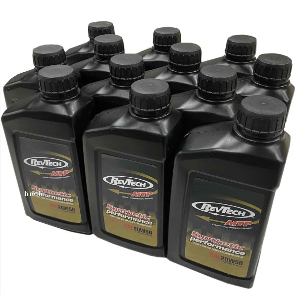 レブテック REVTECH 1ケース12本入り 20W50 100%化学合成 モーター オイル 1クウォート (946ml) 635004 JP店