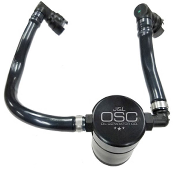 【USA在庫あり】 J&L 2018-2023 フォード Mustang GT Passenger Side Oil セパレーター 3.0 - ブラック アノダイズド jlt3024P-B JP店