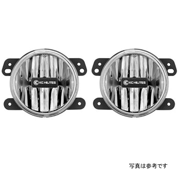 【USA在庫あり】 KC HiLiTES 10年-18年 ジープ JK 4in. Gravity G4 LED ライト 10w SAE/ECE クリア フォグ Beam (2個 Pack System) kcl497 JP店