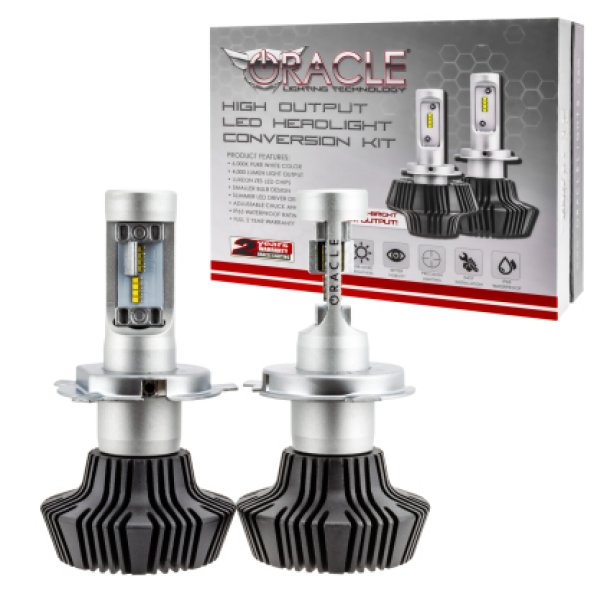 【USA在庫あり】 Oracle H4 4000 Lumen LED ヘッドライト バルブ (2個) - 6000K SEE WARRANTY orl5231-001 JP店