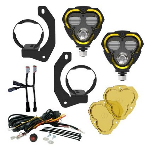 【USA在庫あり】 KC HiLiTES FLEX ERA 3 Dual Mode SAE フォグライト - 2-ライト Master キット for ジープ JK/JL/JT Steel バンパーs kcl97149 JP店