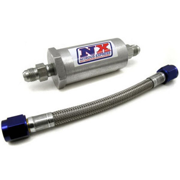 【USA在庫あり】 Nitrous Express 4AN Pure-Flo N2O フィルター & 7 ステンレス Hose (Lifetime Cleanable) nex15607 JP店