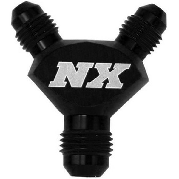 【USA在庫あり】 Nitrous Express 6AN x 6AN x 6AN Billet Pure-Flo Y Fitting ブラック nex16386 JP店