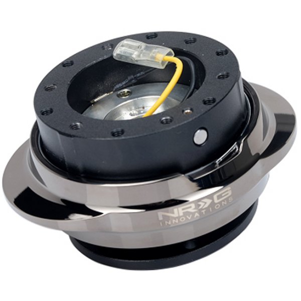 【USA在庫あり】 NRG Quick Release Kit ブラック Body/ ブラック クローム Oval Ring nrgSRK-220BKC JP店